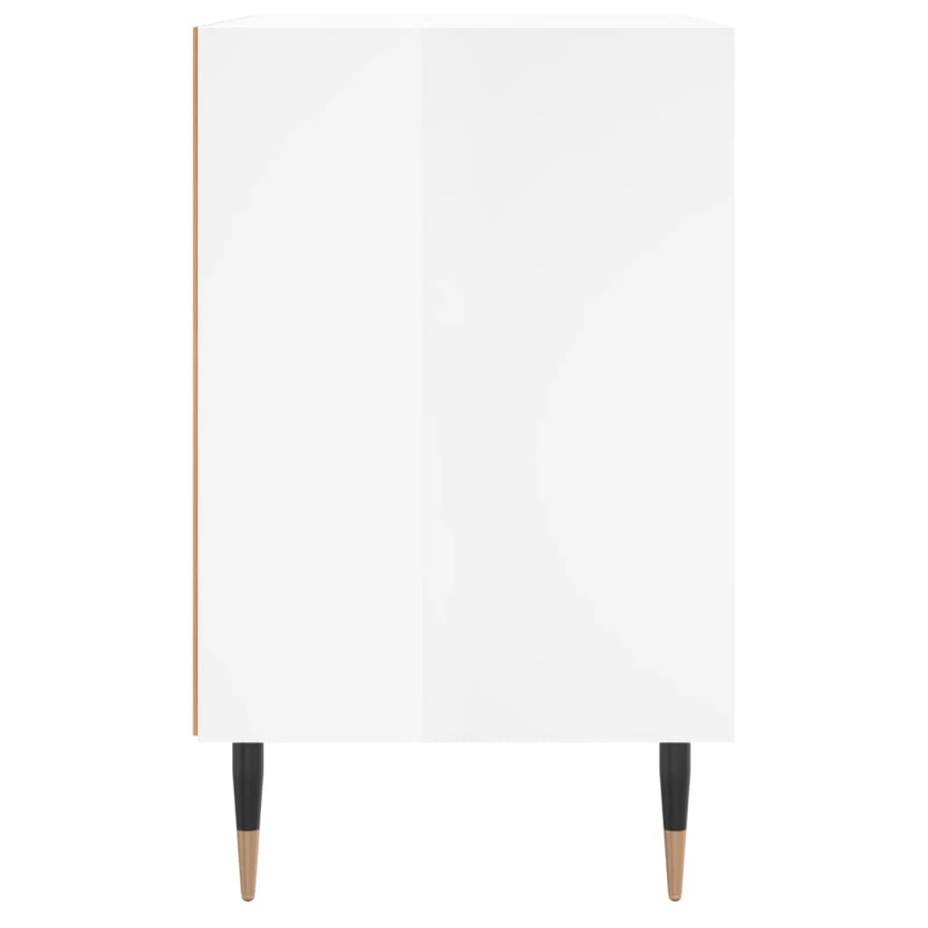 Noční Stolky 2 Ks Bílé Vysoký Lesk 40X30X50 Cm Kompozitní Dřevo