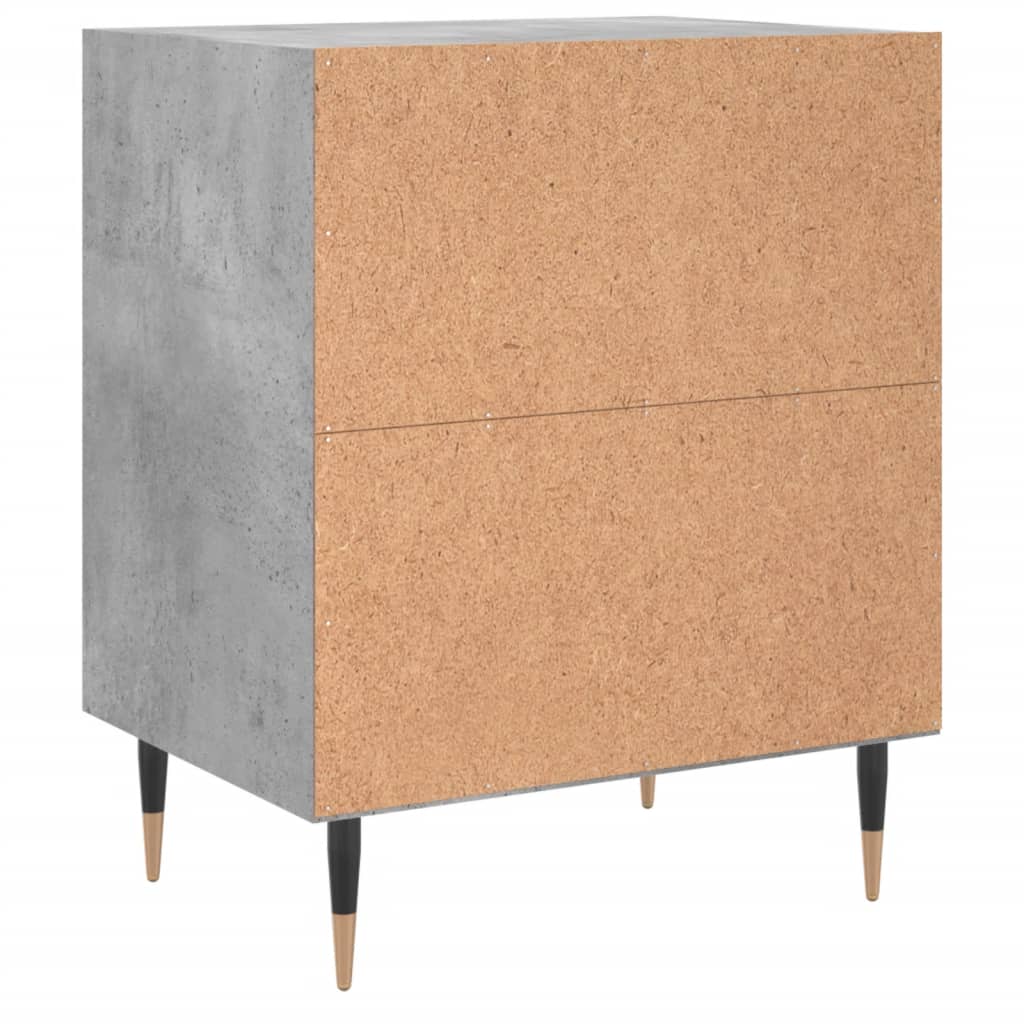 Noční Stolky 2 Ks Betonově Šedé 40X30X50 Cm Kompozitní Dřevo
