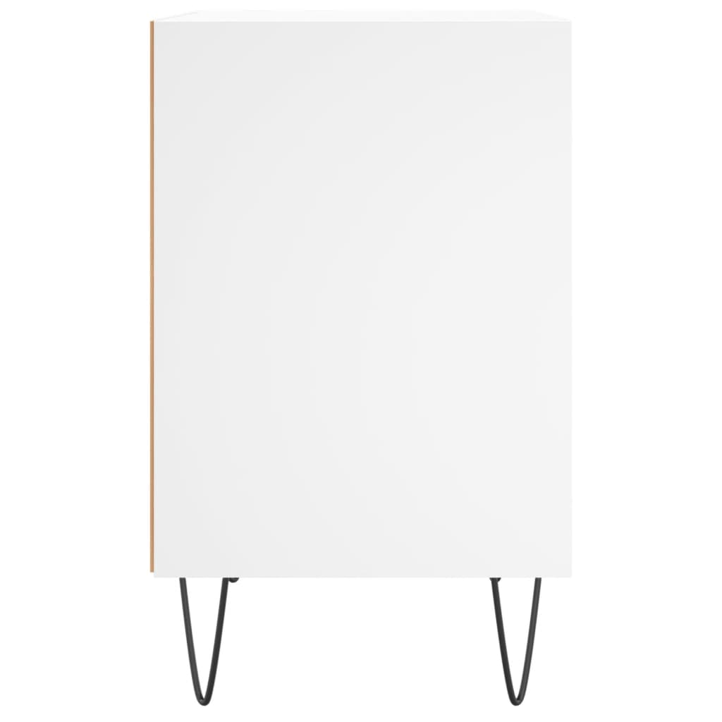 Noční Stolky 2 Ks Bílé 40 X 30 X 50 Cm Kompozitní Dřevo