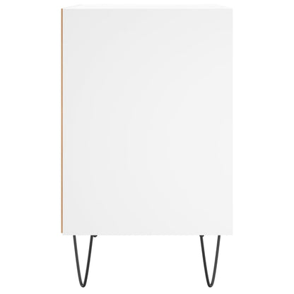 Noční Stolky 2 Ks Bílé 40 X 30 X 50 Cm Kompozitní Dřevo