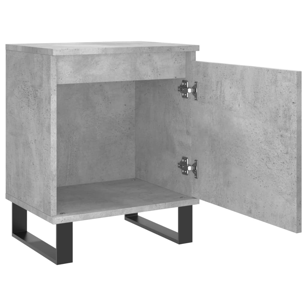 Noční Stolky 2 Ks Betonově Šedé 40X30X50 Cm Kompozitní Dřevo