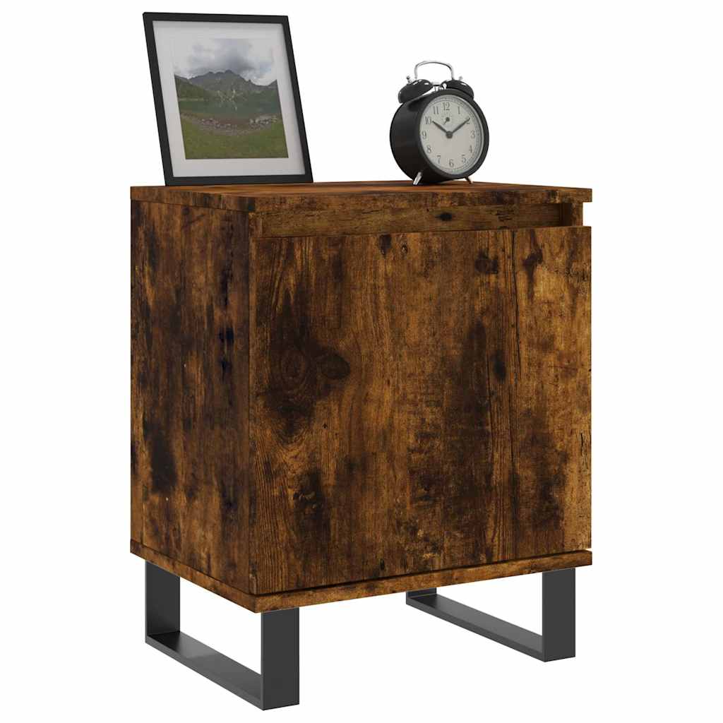 Noční Stolky 2 Ks Kouřový Dub 40 X 30 X 50 Cm Kompozitní Dřevo