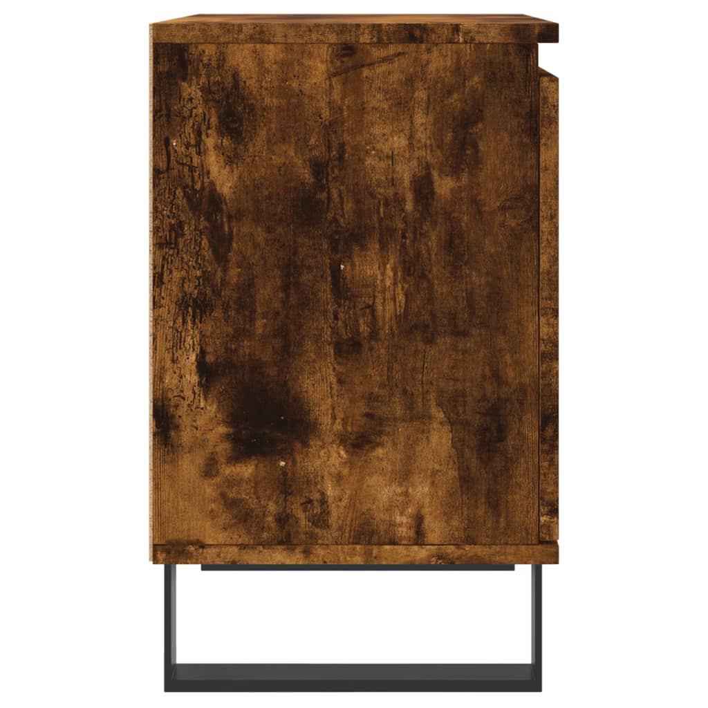 Noční Stolky 2 Ks Kouřový Dub 40 X 30 X 50 Cm Kompozitní Dřevo