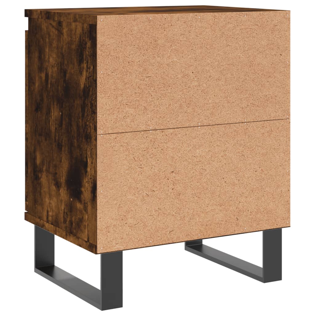 Noční Stolky 2 Ks Kouřový Dub 40 X 30 X 50 Cm Kompozitní Dřevo