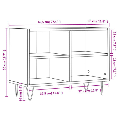 Tv Skříňka 69,5X30X50 Cm Kompozitní Dřevo