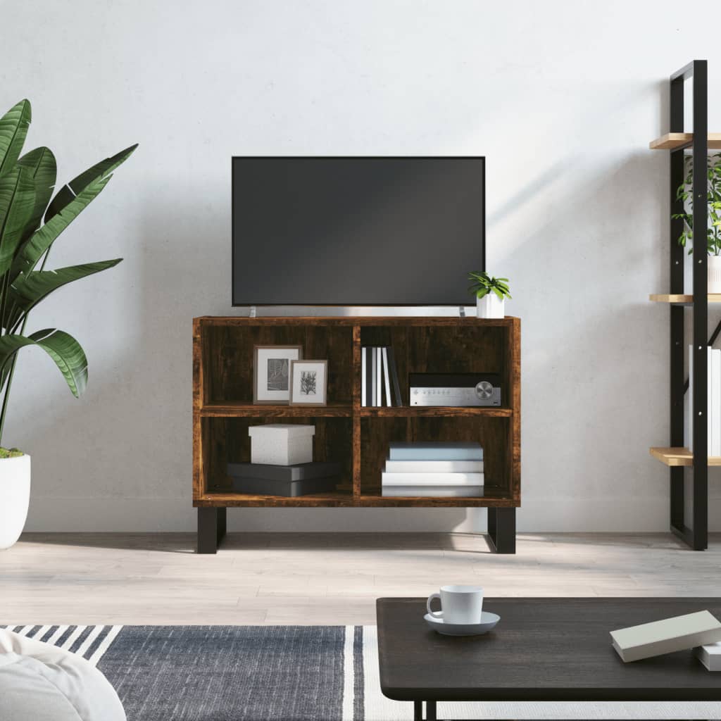 Tv Skříňka Černá 69,5 X 30 X 50 Cm Kompozitní Dřevo