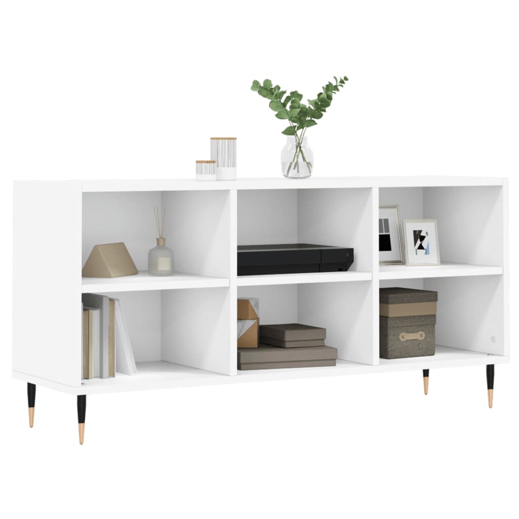 Tv Skříňka Bílá 103,5 X 30 X 50 Cm Kompozitní Dřevo