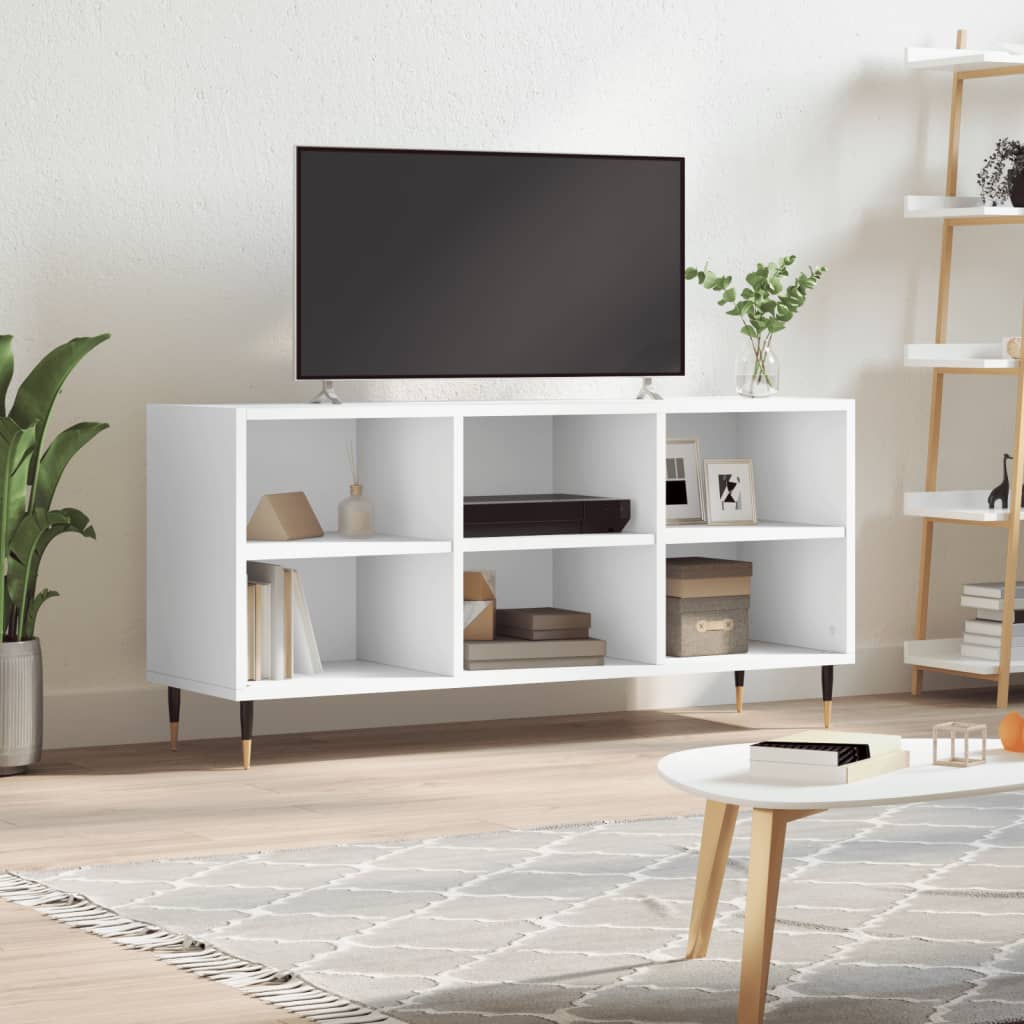 Tv Skříňka Bílá 103,5 X 30 X 50 Cm Kompozitní Dřevo