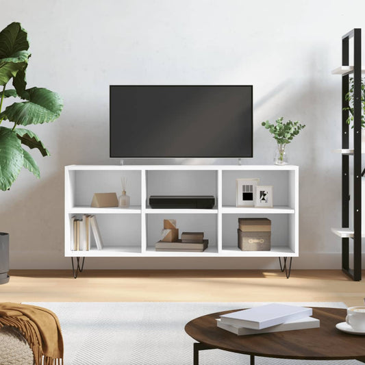 Tv Skříňka Bílá 103,5 X 30 X 50 Cm Kompozitní Dřevo