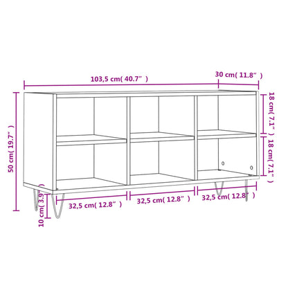 Tv Skříňka Kouřový Dub 103,5 X 30 X 50 Cm Kompozitní Dřevo