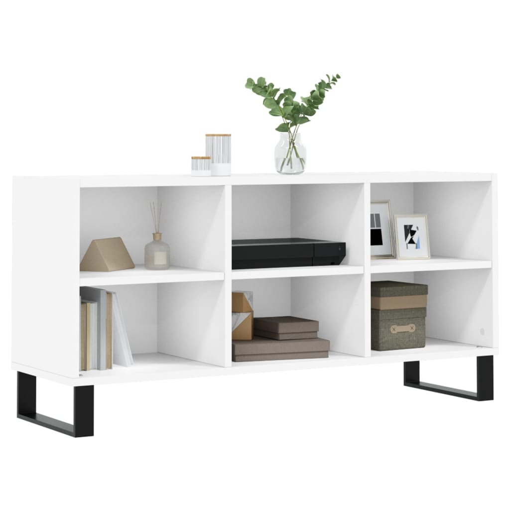 Tv Skříňka Bílá 103,5 X 30 X 50 Cm Kompozitní Dřevo