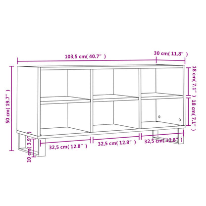 Tv Skříňka Bílá 103,5 X 30 X 50 Cm Kompozitní Dřevo
