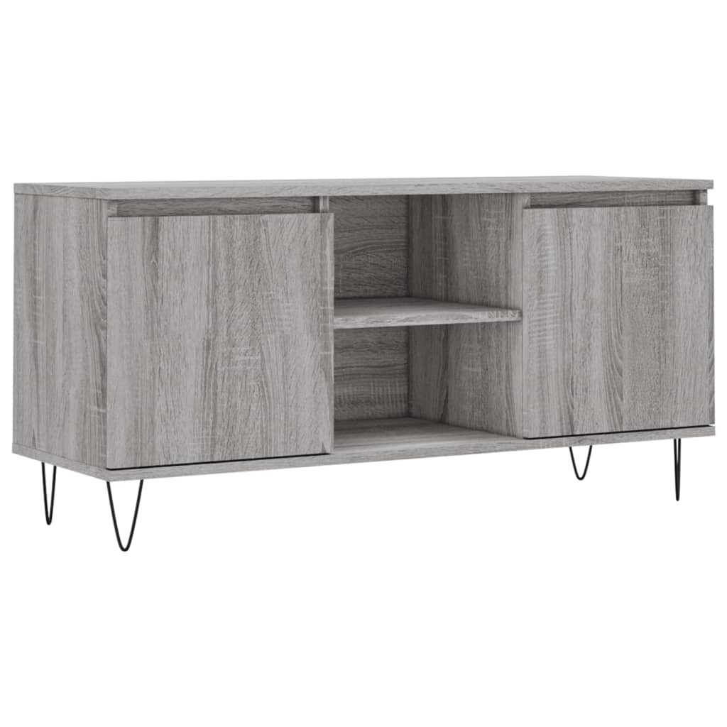 Tv Skříňka Šedá Sonoma 104 X 35 X 50 Cm Kompozitní Dřevo