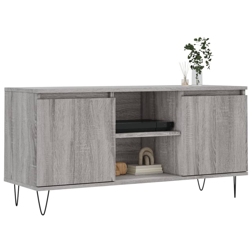 Tv Skříňka Šedá Sonoma 104 X 35 X 50 Cm Kompozitní Dřevo