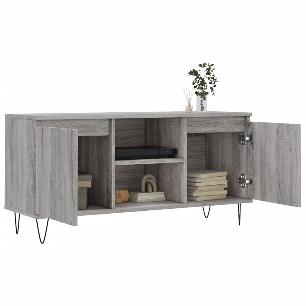 Tv Skříňka Šedá Sonoma 104 X 35 X 50 Cm Kompozitní Dřevo