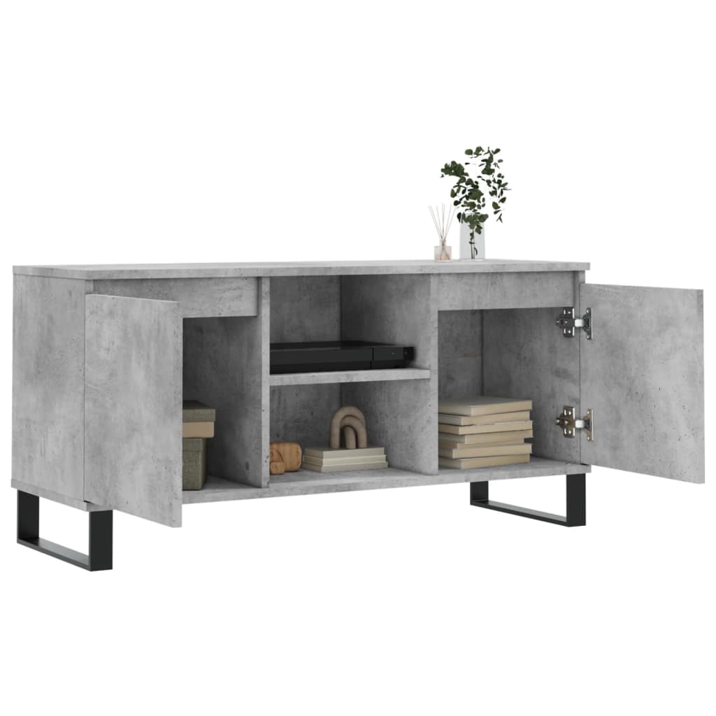 Tv Skříňka Betonově Šedá 104 X 35 X 50 Cm Kompozitní Dřevo