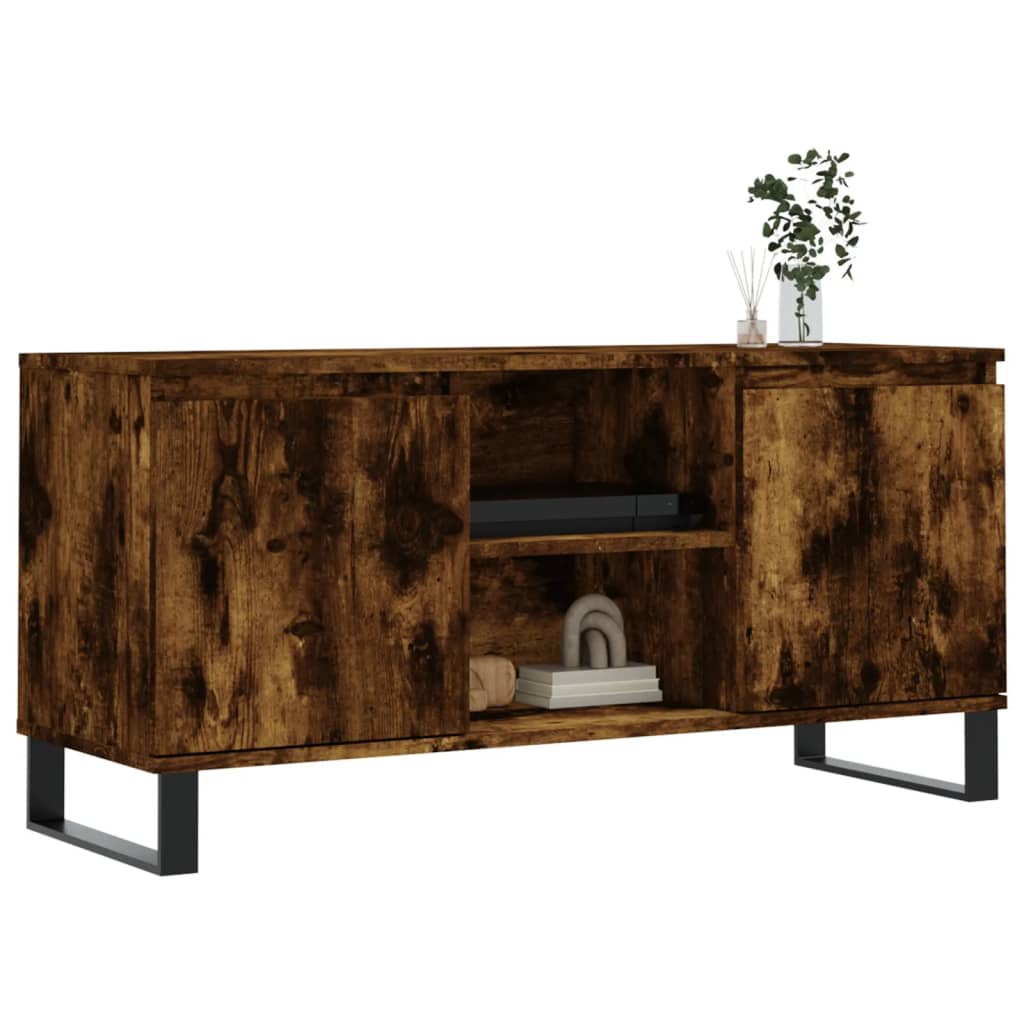 Tv Skříňka Kouřový Dub 104 X 35 X 50 Cm Kompozitní Dřevo