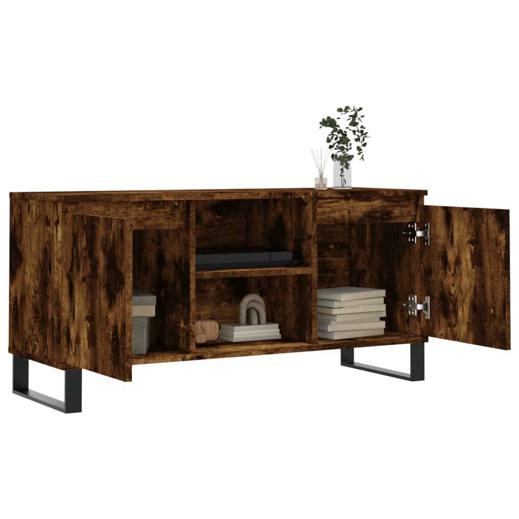 Tv Skříňka Kouřový Dub 104 X 35 X 50 Cm Kompozitní Dřevo