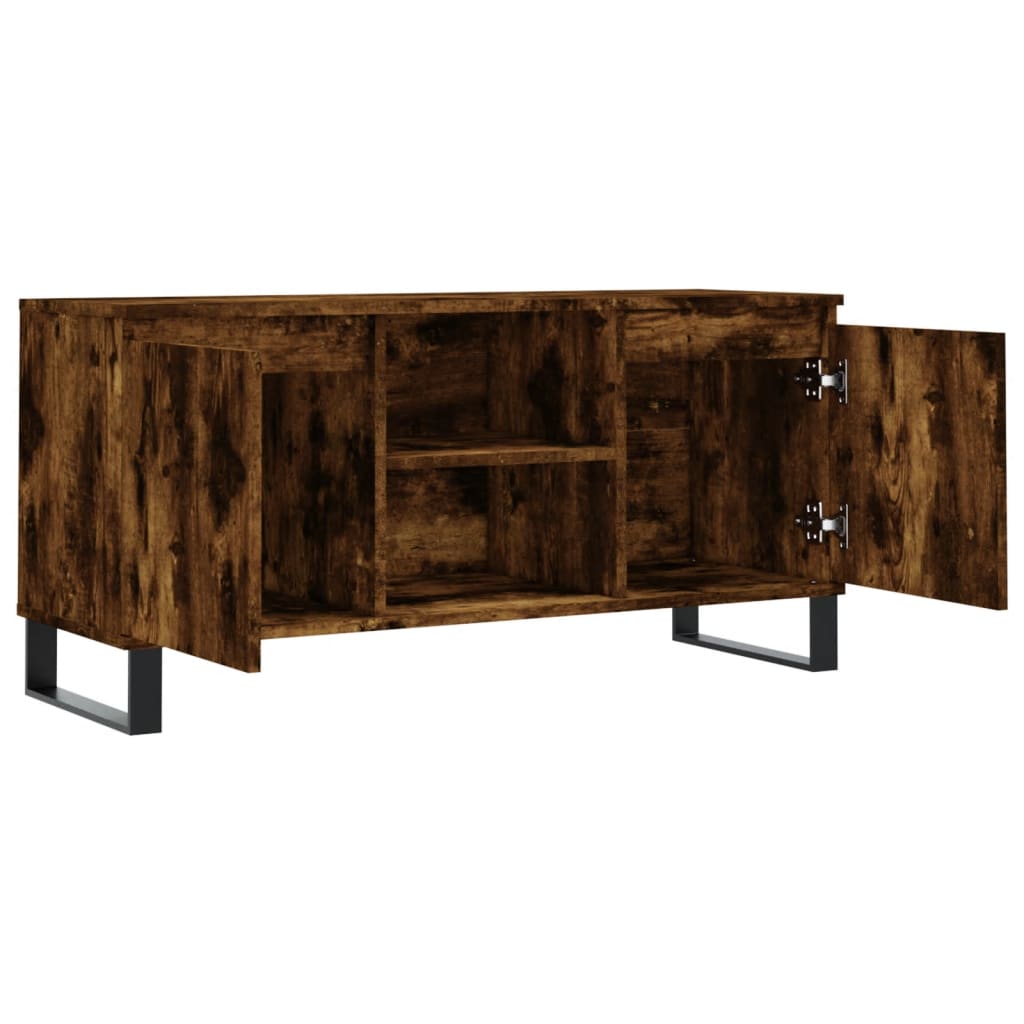 Tv Skříňka Kouřový Dub 104 X 35 X 50 Cm Kompozitní Dřevo
