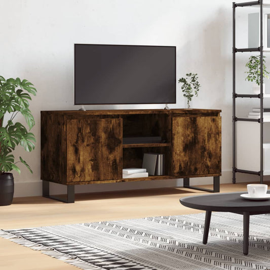 Tv Skříňka Kouřový Dub 104 X 35 X 50 Cm Kompozitní Dřevo