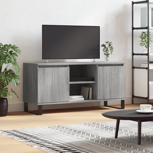 Tv Skříňka Šedá Sonoma 104 X 35 X 50 Cm Kompozitní Dřevo
