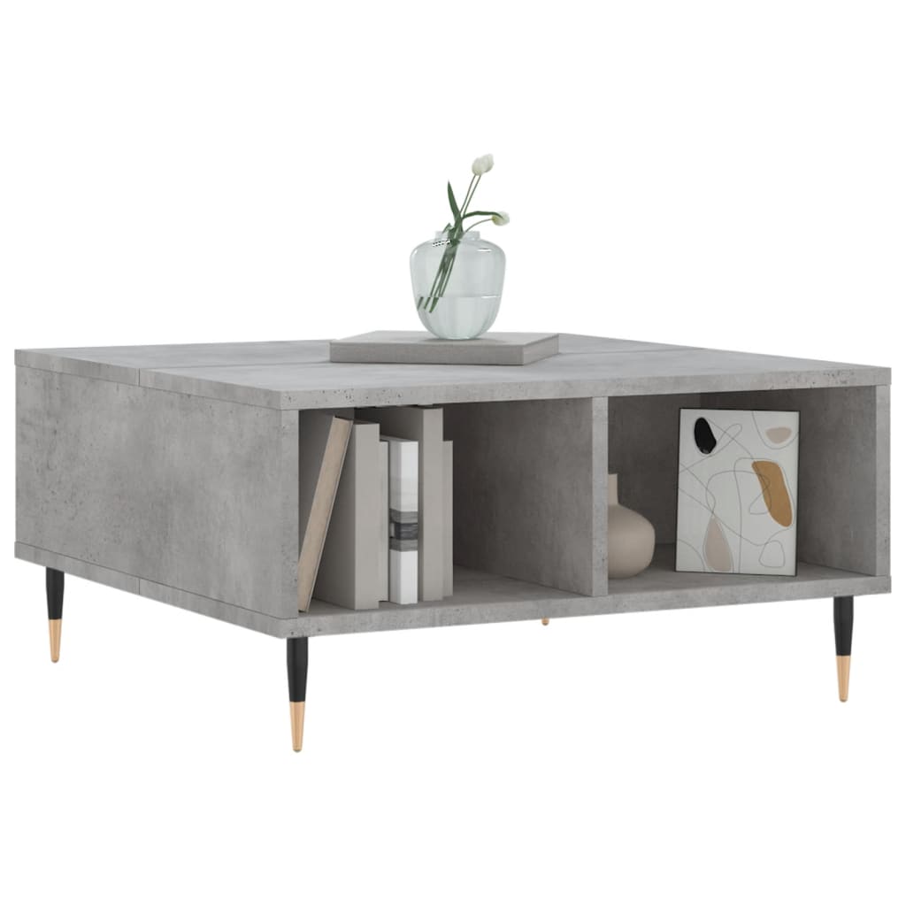 Konferenční Stolek Betonově Šedý 60X60X30 Cm Kompozitní Dřevo