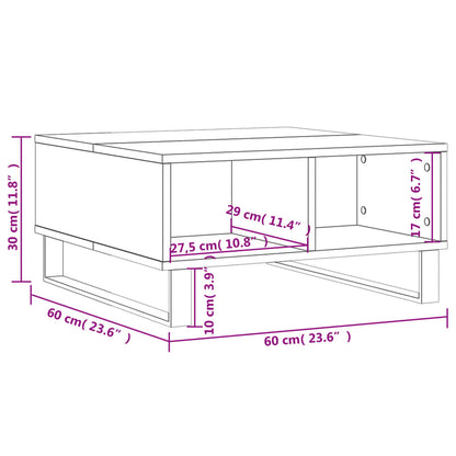 Konferenční Stolek 60 X 60 X 30 Cm Kompozitní Dřevo