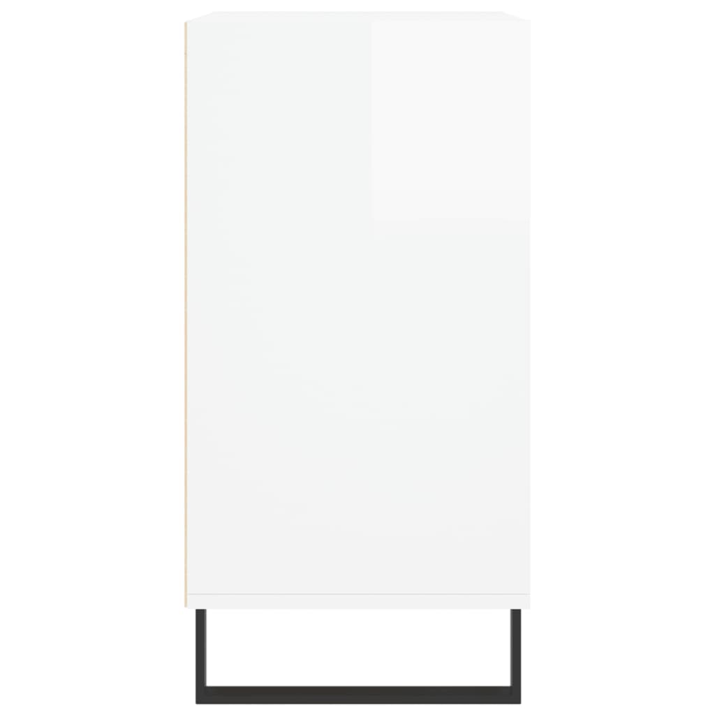 Příborník Bílý S Vysokým Leskem 57X35X70 Cm Kompozitní Dřevo