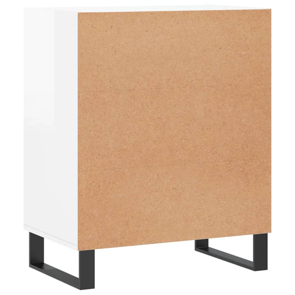 Příborník Bílý S Vysokým Leskem 57X35X70 Cm Kompozitní Dřevo