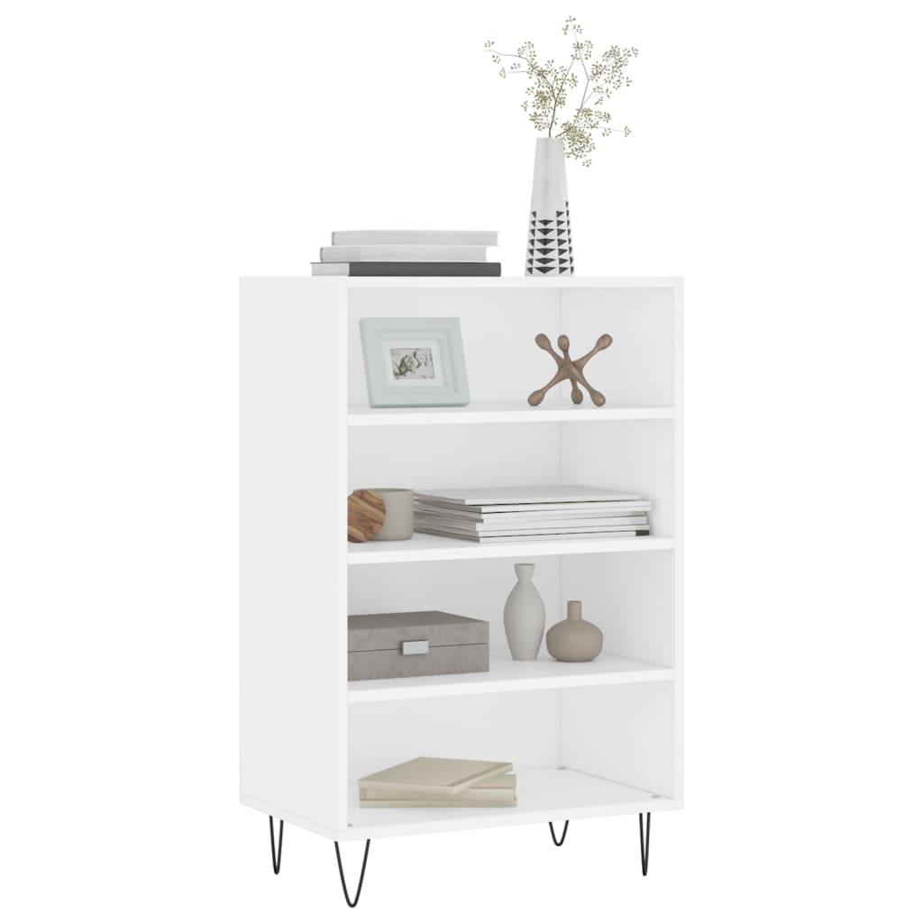 Skříň Highboard Bílá 57 X 35 X 90 Cm Kompozitní Dřevo