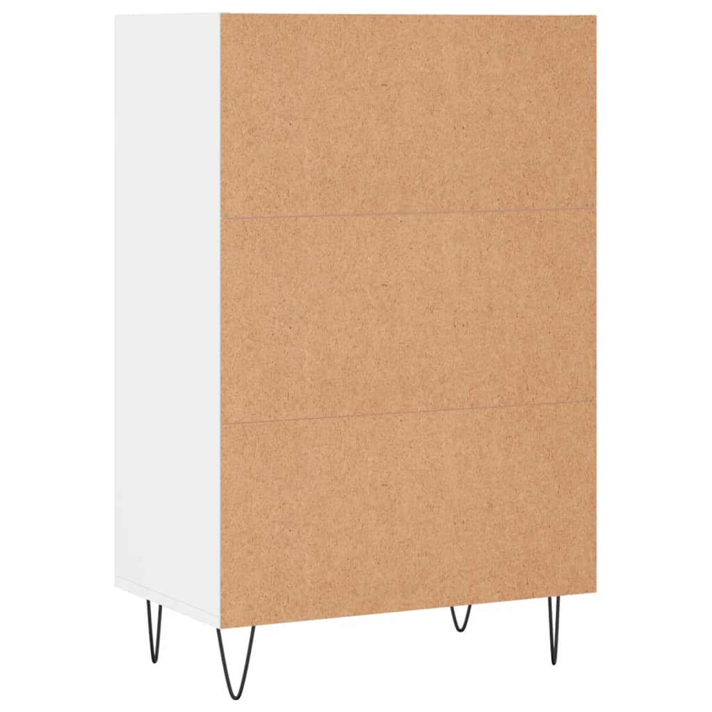 Skříň Highboard Bílá 57 X 35 X 90 Cm Kompozitní Dřevo