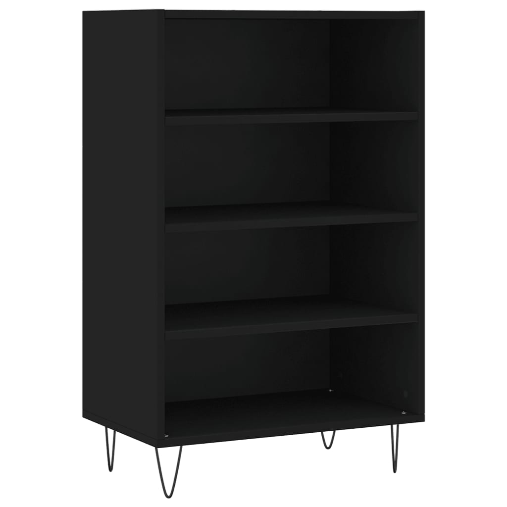 Skříň Highboard Černá 57 X 35 X 90 Cm Kompozitní Dřevo