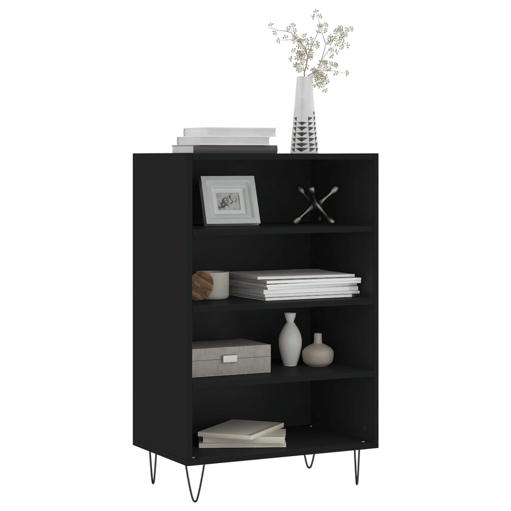Skříň Highboard Černá 57 X 35 X 90 Cm Kompozitní Dřevo