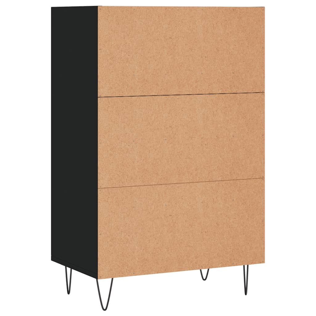 Skříň Highboard Černá 57 X 35 X 90 Cm Kompozitní Dřevo