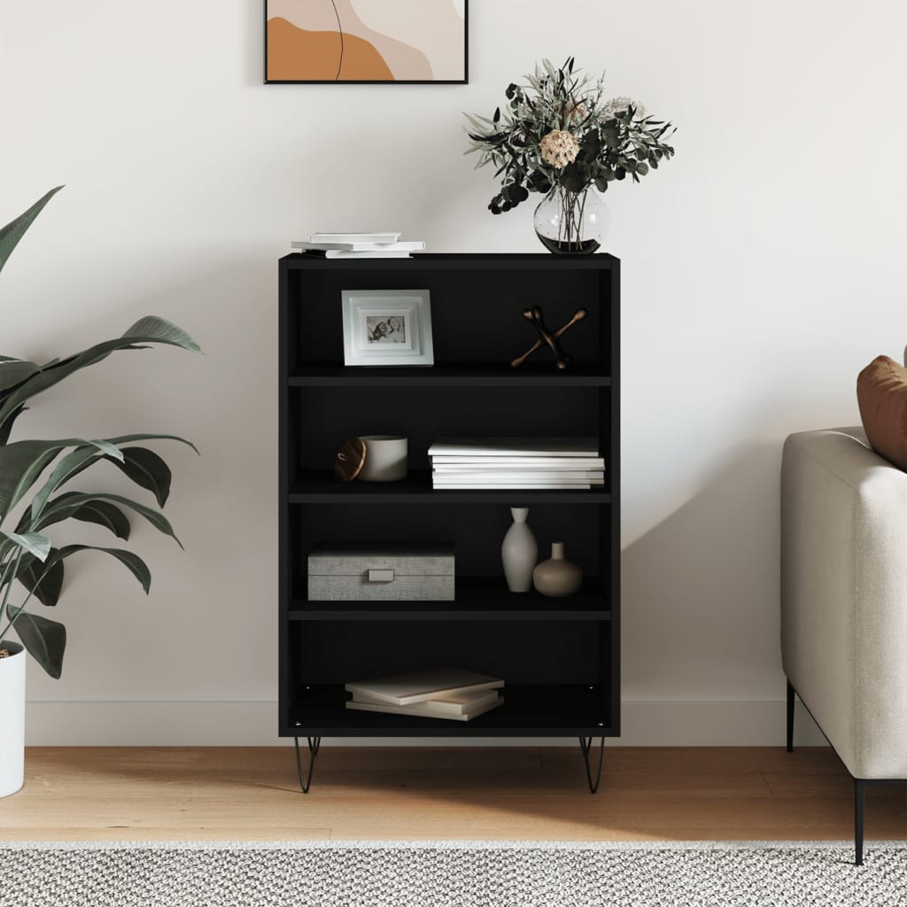 Skříň Highboard Černá 57 X 35 X 90 Cm Kompozitní Dřevo