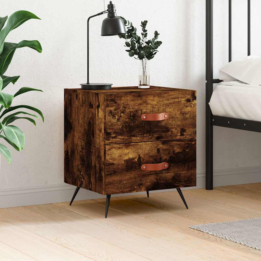 Noční Stolek Betonově Šedý 40 X 35 X 47,5 Cm Kompozitní Dřevo