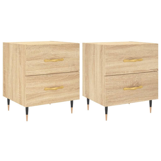 Noční Stolky 2 Ks Dub Sonoma 40 X 35 X 47,5 Cm Kompozitní Dřevo