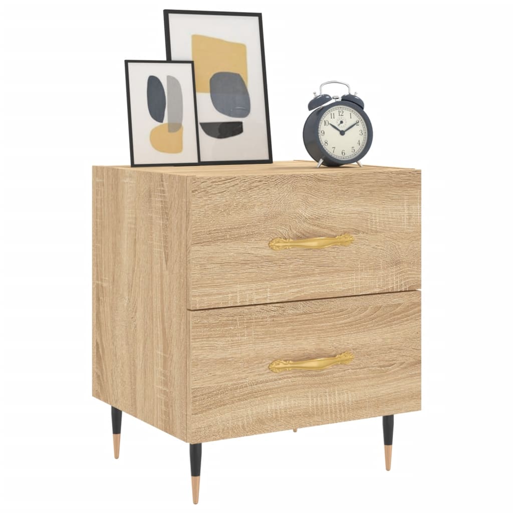 Noční Stolky 2 Ks Dub Sonoma 40 X 35 X 47,5 Cm Kompozitní Dřevo