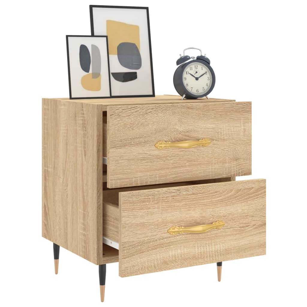 Noční Stolky 2 Ks Dub Sonoma 40 X 35 X 47,5 Cm Kompozitní Dřevo