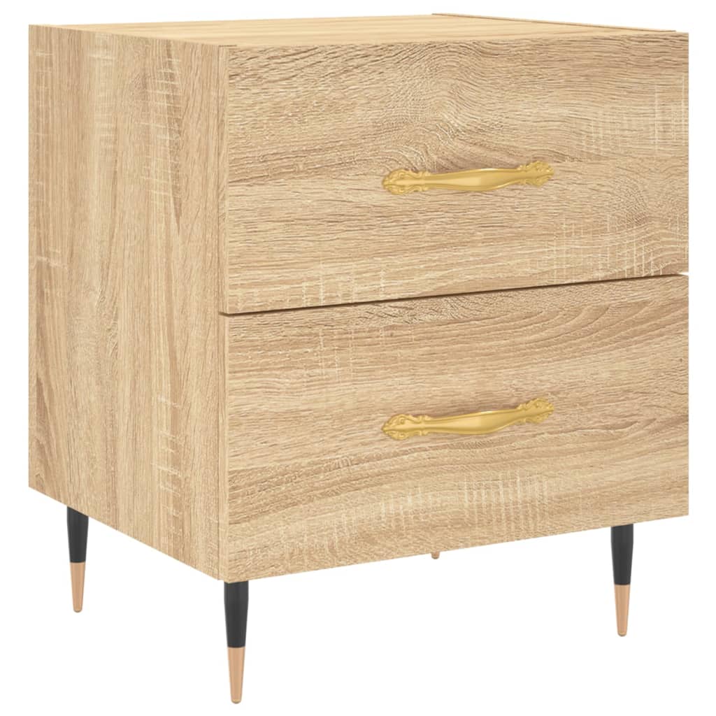 Noční Stolky 2 Ks Dub Sonoma 40 X 35 X 47,5 Cm Kompozitní Dřevo