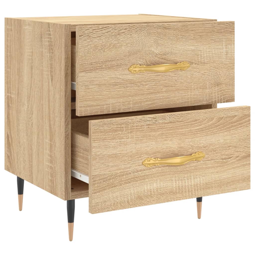 Noční Stolky 2 Ks Dub Sonoma 40 X 35 X 47,5 Cm Kompozitní Dřevo