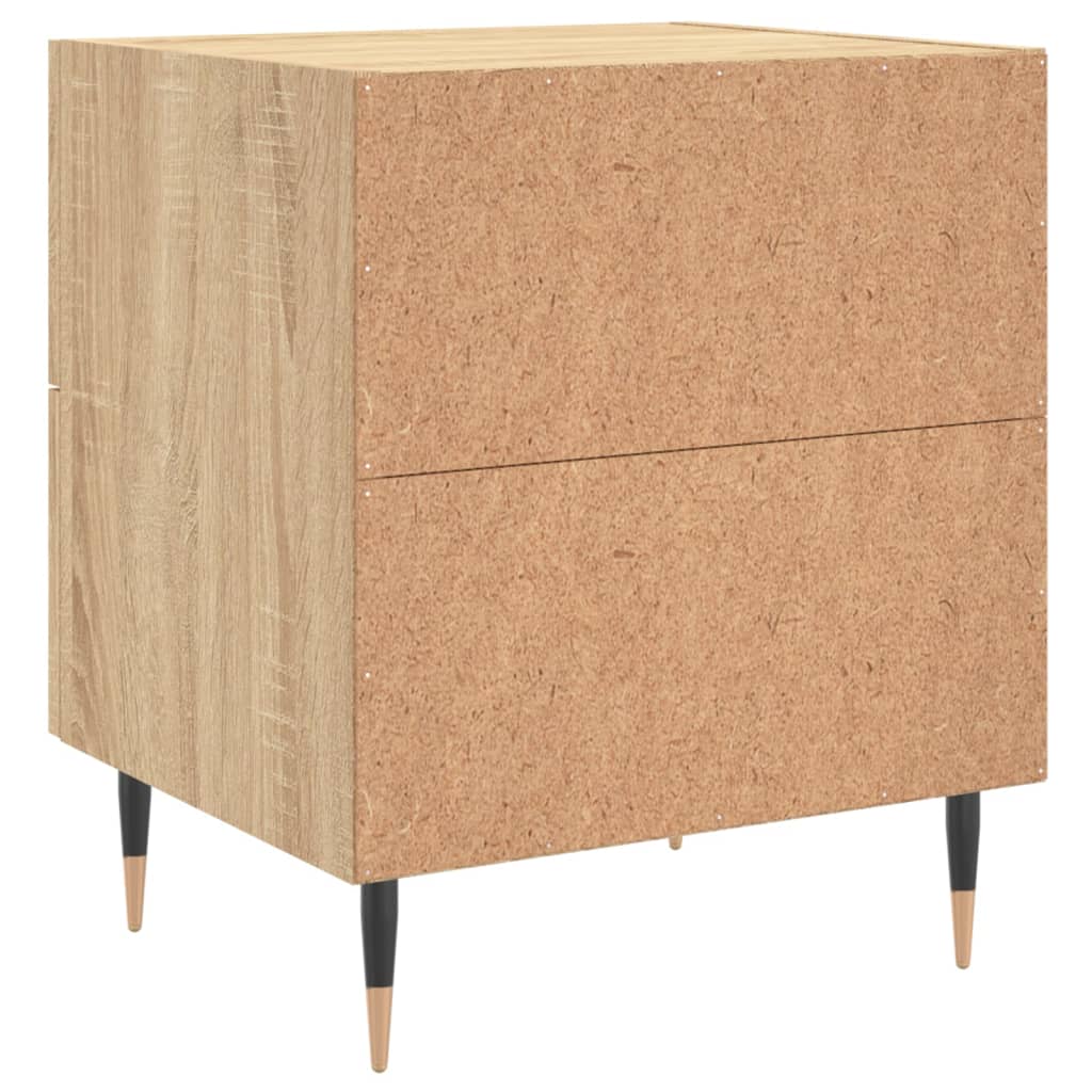 Noční Stolky 2 Ks Dub Sonoma 40 X 35 X 47,5 Cm Kompozitní Dřevo