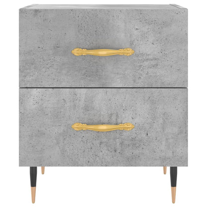 Noční Stolky 2 Ks Betonově Šedé 40X35X47,5 Cm Kompozitní Dřevo