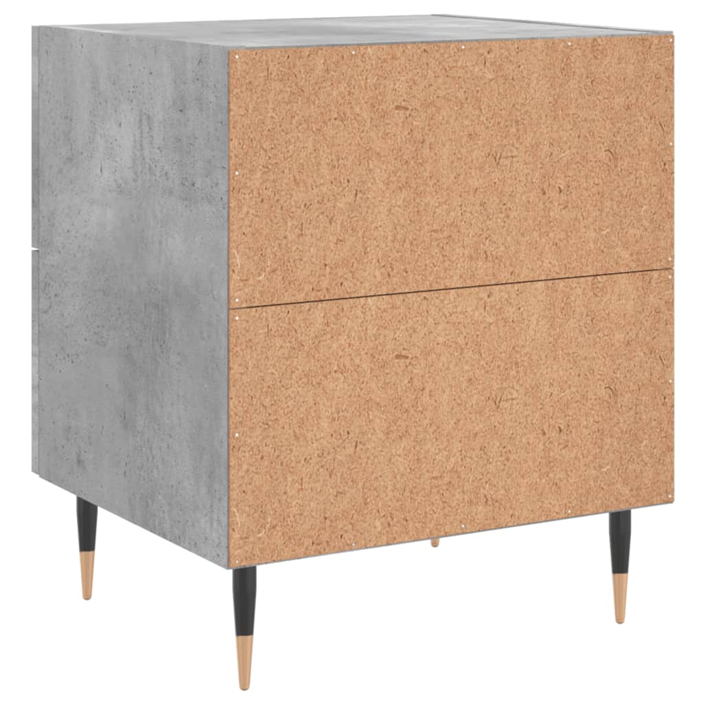 Noční Stolky 2 Ks Betonově Šedé 40X35X47,5 Cm Kompozitní Dřevo