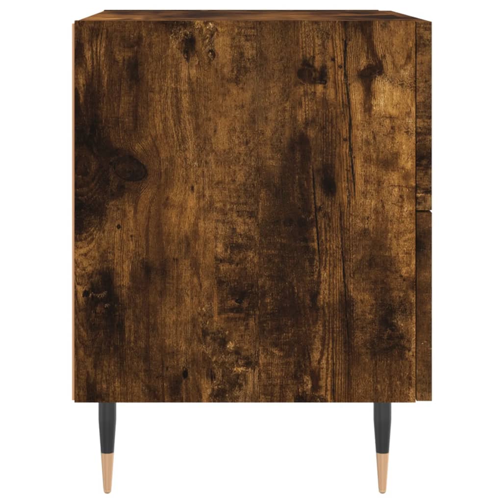 Noční Stolky 2 Ks Kouřový Dub 40X35X47,5 Cm Kompozitní Dřevo