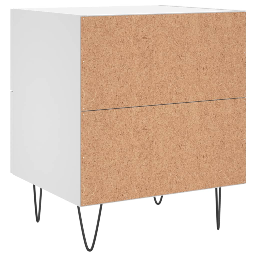 Noční Stolky 2 Ks Bílé 40 X 35 X 47,5 Cm Kompozitní Dřevo