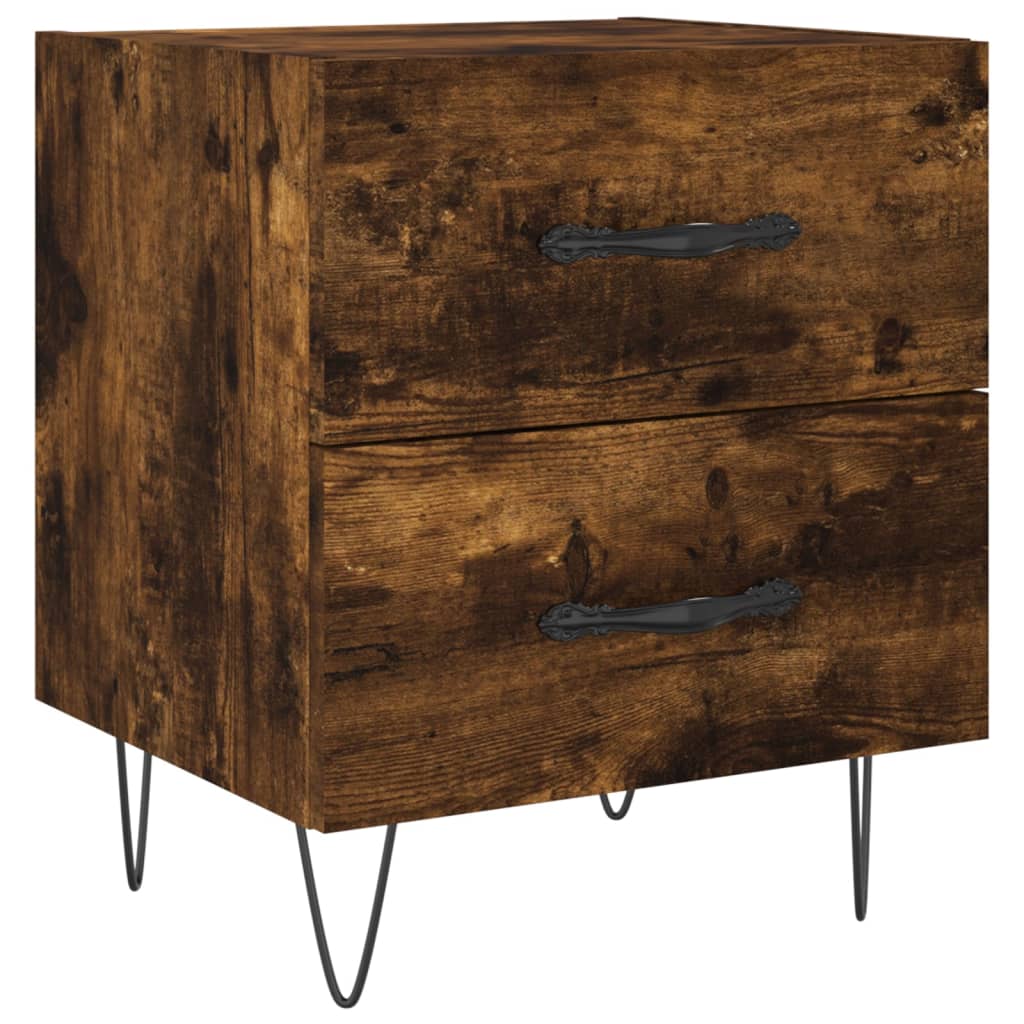 Noční Stolky 2 Ks Kouřový Dub 40X35X47,5 Cm Kompozitní Dřevo