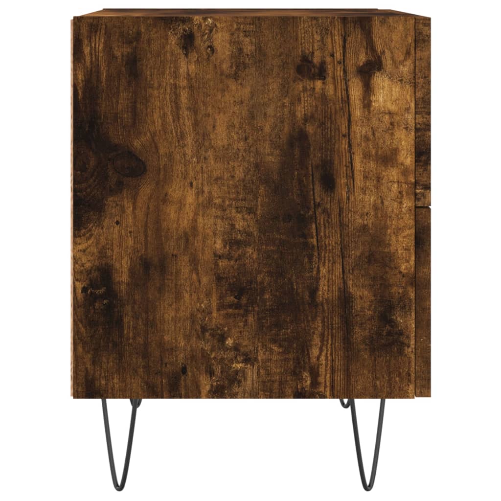 Noční Stolky 2 Ks Kouřový Dub 40X35X47,5 Cm Kompozitní Dřevo