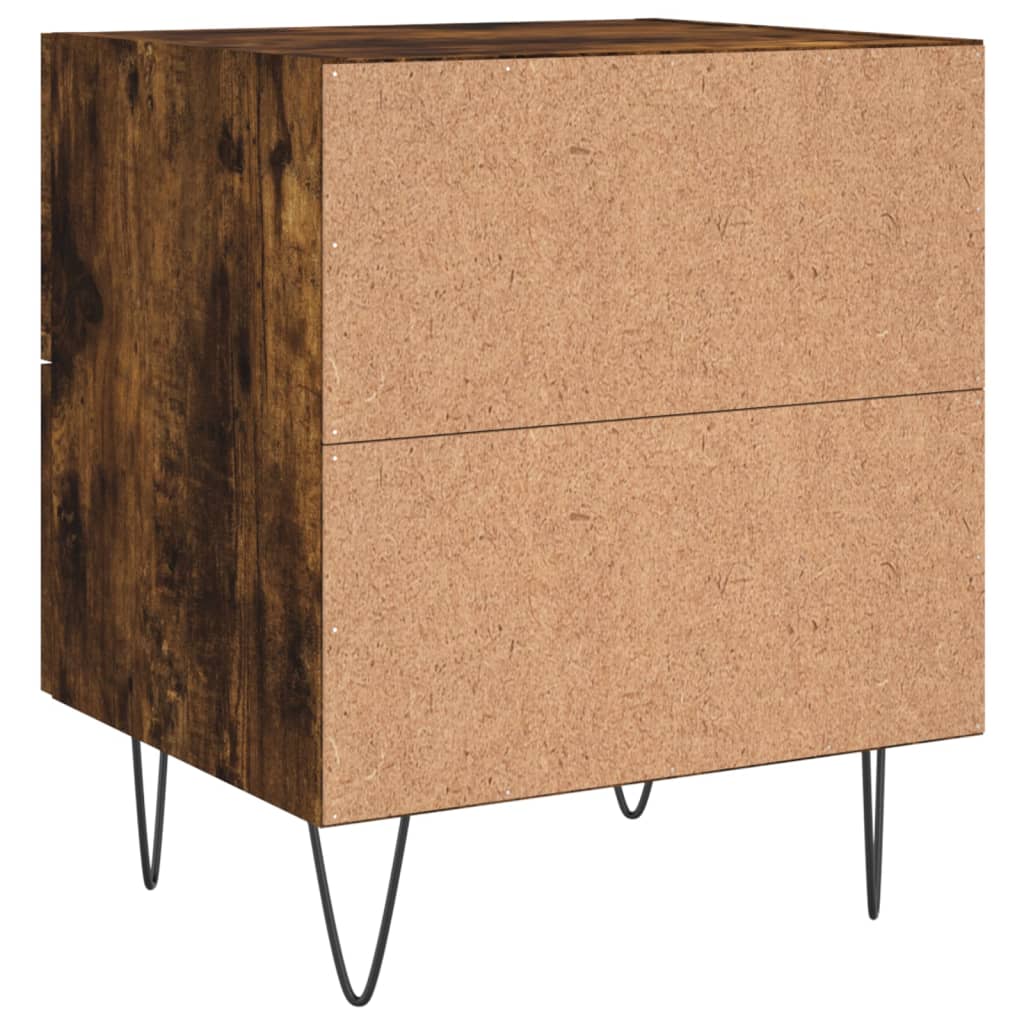 Noční Stolky 2 Ks Kouřový Dub 40X35X47,5 Cm Kompozitní Dřevo