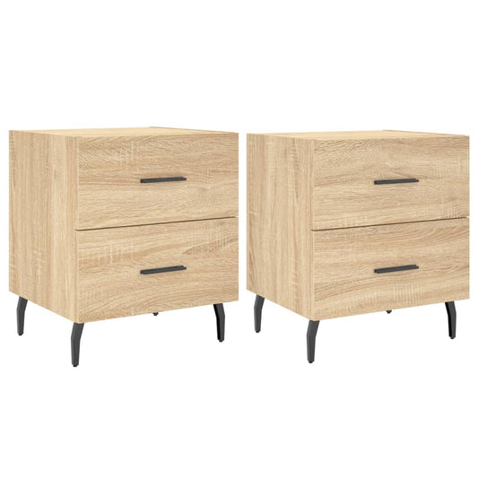Noční Stolky 2 Ks Dub Sonoma 40 X 35 X 47,5 Cm Kompozitní Dřevo